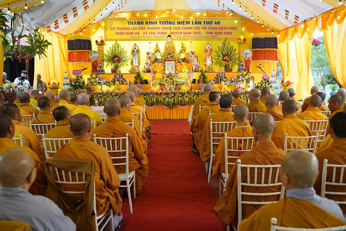 ễ kỷ niệm 40 năm ngày Hoà thượng ân sư viên tịch tại chùa Diên Phúc (thôn Nam Hà, Xã Tân Thịnh, huyện Nam Trực, tỉnh Nam Định).
